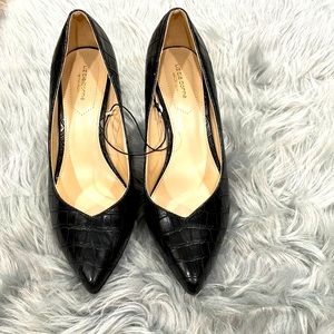 Liz Claiborne Croc block heels in black 9M